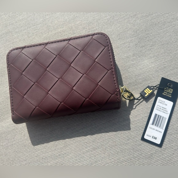 London Fog Women Fleur Woven French Wallet NWT - Picture 9 of 14